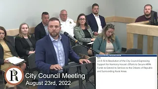 City of Republic, MO - City Council Meeting - August 23rd, 2022