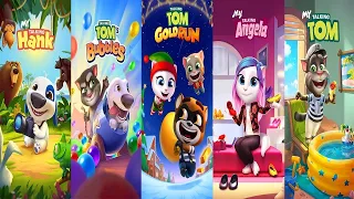 My Talking Hank VS Talking Tom Bubble Shooter VS Talking Tom Gold Run VS My Talking Angela VS My Tom