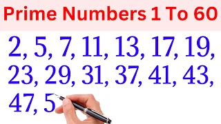 prime numbers 1 to 60 | prime numbers between 1 and 60 | 1 to 60 prime numbers