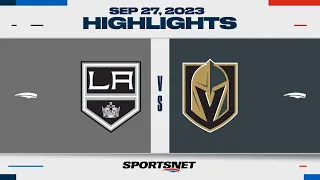 NHL Pre-Season Highlights | Kings vs. Golden Knights - September 27, 2023