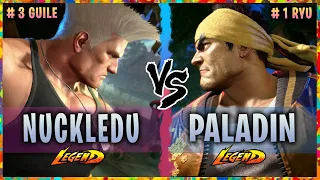 SF6 ▰ Ranked #3 Guile (Nuckledu) Vs. Ranked #1 Ryu (Paladin)『Street Fighter 6』