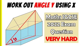 "HARD" 2022 IGCSE Maths 3D Trigonometry Question | Find Angle Y Algebraically