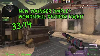 NEW, YOUNGER S1MPLE? - W0NDERFUL plays faceit on MIRAGE