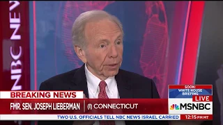 UANI Chairman Senator Joseph I. Lieberman on MSNBC Live with Kathy Tur