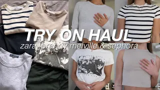 TRY ON HAUL✨ zara, brandy melville & sephora