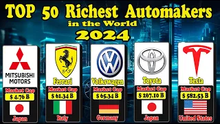 TOP 50 RICHEST AUTOMAKERS IN THE WORLD  2024