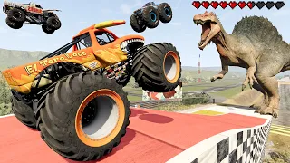 Monster Truck Madness #12 | Long Jumps and Crashes | BeamNG Drive - Griff's Garage