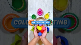 Color Sorting and Fruits for Toddlers | Educational Activities for Toddlers #shorts