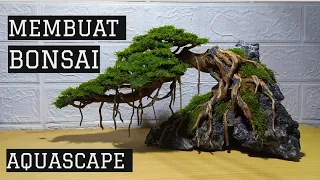 Step by step CARA MEMBUAT BONSAI AQUASCAPE !! Semi HARDSCAPE