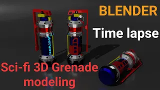 Sci-fi Grenade 3D modeling in Blender | Time lapse |