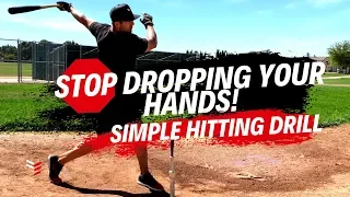 ⚾️How To Stop Dropping Your Hands | Baseball Hitting Drills & Tips