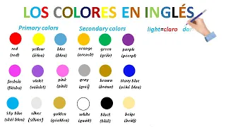 los colores en inglés | TODOS LOS COLORES EN INGLÉS | PRONUNCIACIÓN Y ESCRITURA