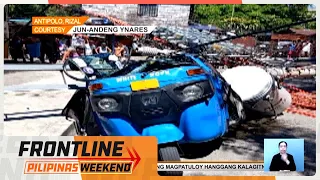 Street sweeper na nasa tricycle, patay matapos mabagsakan ng poste ng kuryente | Frontline Weekend