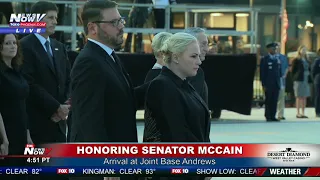 WASHINGTON ARRIVAL: Body of Senator John McCain lands at Joint Base Andrews (FNN)
