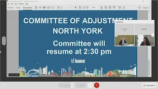 Committee of Adjustment, Public Hearing, North York, April 28, 2021 (AM)