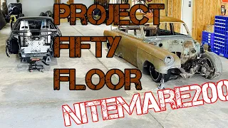 Project fifty FLOOR. Installing air ride on our 54 Chevy coupe on 22s