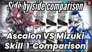 [Arknights WIP] Ascalon VS Mizuki Skill 1 Side By Side Comparison