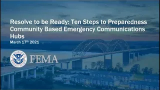 Community Based Emergency Communications Hubs