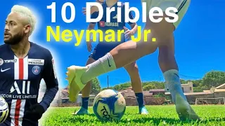 10 DRIBLES DO NEYMAR | Aprenda10 Habilidades do Neymar Jr. (FKBRASIL)