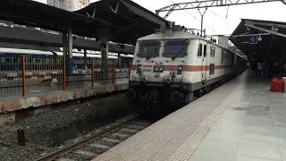 Pushpull Rajdhani Superbly Braking At Dadar Playing Musical Track Sound | Indian Railways