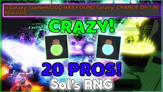 What If 20 pros had a LUCK BATTLE In Sol's RNG..?