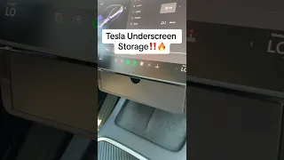 This storage for under the screen is super useful✔️ What do you guys think? #tesla #modely #fyp