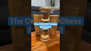 COOLEST Chess Set ever built. #diy #woodworking #reelsvideo #chessboard #easydiy #woodwork  #fypシ゚