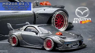 MAZDA RX-7 PLUG AND PLAY “PnP” BODY KIT FROM SAKURAMODEL || Hot Wheels Custom