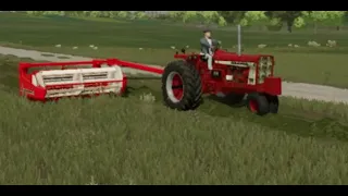 Mowing our hay field 1960s roleplay, fs22!!!