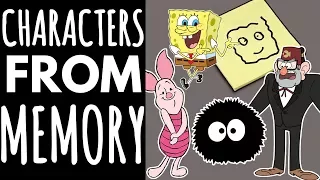 Drawing Cartoon Characters From Memory // Ft. my Family