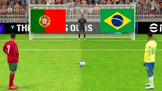 Ronaldo Vs Neymar Jr Match | Portugal vs Brazil Match | Penalty Shootout Match | Efootball 2024 |