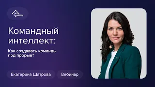 Командный интеллект: Как создавать команды под прорыв? | Екатерина Шатрова