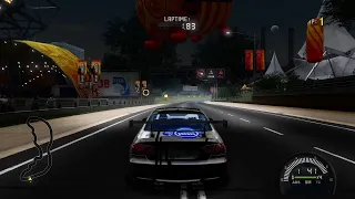 Need For Speed Pro Street real night mod testing with headlight reflection