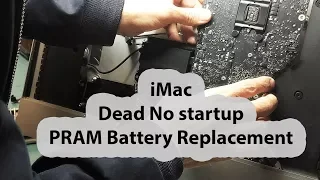 2014 iMac Chime Black screen No startup PRAM Battery replacement