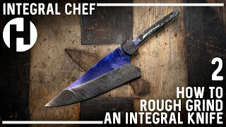 How to Rough Grind an Integral Damascus Chef's Knife