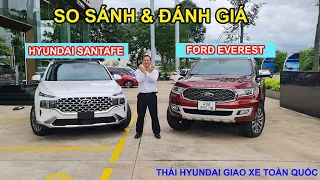 CHỌN SANTAFE 2022 HAY FORD EVEREST 2022 | TẦM TIỀN 1.4 TỶ | TRẢ GÓP ĐƠN GIẢN | TRƯỚC 400TR NHẬN XE