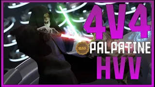 Star Wars Battlefront 2 - A rare game with Emperor Palpatine (MAX LEVEL 1000) in a 4v4