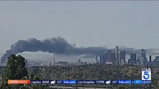 Multiple firefighters injured battling blaze at cannabis operation in downtown L.A.