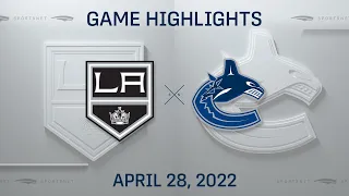 NHL Highlights | Kings vs. Canucks - Apr. 28, 2022