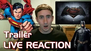 Batman vs. Superman: Trailer LIVE REACTION Review "Dawn of Justice" New 2016 Clark Kent, Bruce Wayne