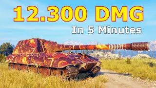 World of Tanks Jagdpanzer E 100 - 12,3K Damage In 5 Minutes