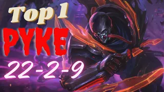 Wild Rift Top 1 pyke patch 5.0a ex rank challenger - AXE Wild Rift gameplay