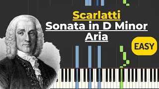 Scarlatti - Aria - From Sonata in D Minor - K. 32 L. 423 - EASY Version - Piano Music Tutorial