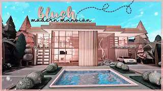 BLOXBURG: Blush Modern Family Mansion | house build ♡