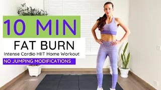 10 Minute Weight Loss & Fat Burn Cardio Workout (No Jumping Modifications)I Burn Belly Fat