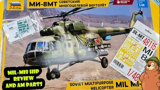 Zvezda 1/48 Mil-Mi8 MT Part I REVIEW & AM PARTS