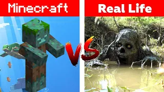 MINECRAFT VS REAL LIFE (mobs, items)