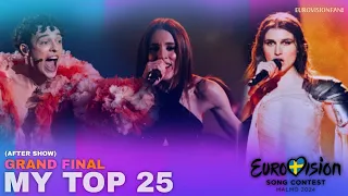 EUROVISION: 2024 | GRAND FINAL - MY TOP 25! (AFTER SHOW)