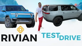 Новый Rivian R2, вожу Rivian R1, смотрим пикап Rivian R1T тест драйв. Супер электромобиль