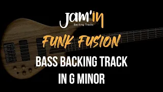 Funk Fusion Bass Backing Track in G Minor